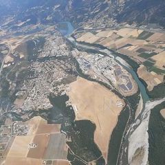 Flugwegposition um 10:57:58: Aufgenommen in der Nähe von Département Alpes-de-Haute-Provence, Frankreich in 1953 Meter
